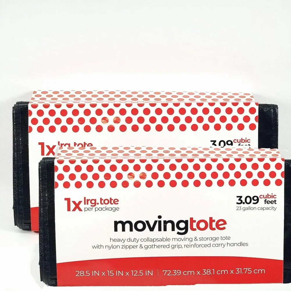2 Natural Home Collapsible Moving Tote Large Storage Bag 23 gal 3 cu ft 28x12x15